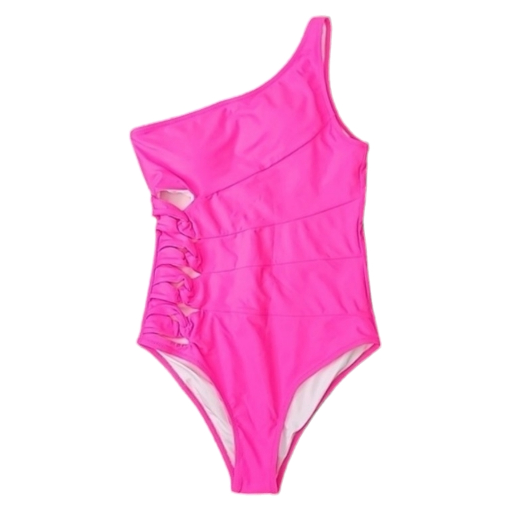 Live Life On The Beach pink Barbie core baithing suit size S NWT